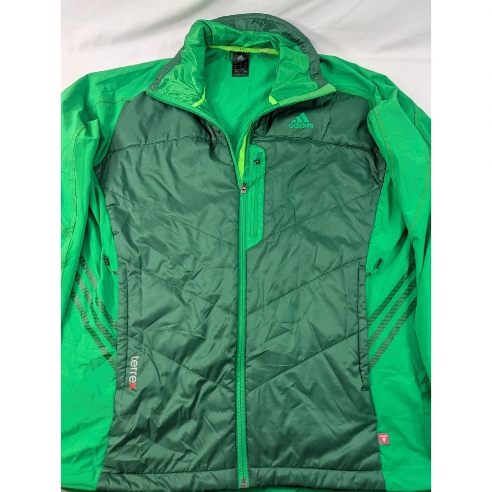 Adidas Mens Terrex Ndosphere Jacket Mens XL Green Outdoors Jacket Midweight